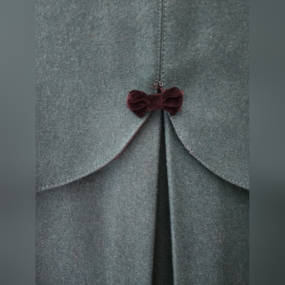 Pins and needles velvet bow back pea coat - Picture 6 of 7